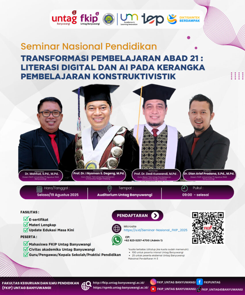 Seminar Nasional Pendidikan Transformasi Pembelajaran Abad 21: Literasi Digital dan AI pada Kerangka Pembelajaran Konstruktivistik